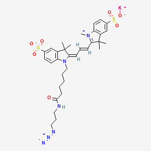 Chemical structure of Sulfo-cyanine3 azide potassium