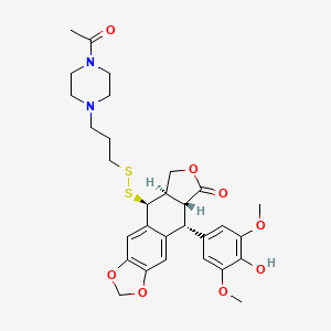 Chemical structure of Sulfo-Cy3(Me)COOH