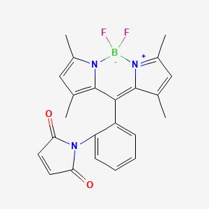 Chemical structure of BODIPY Green 8-P2M