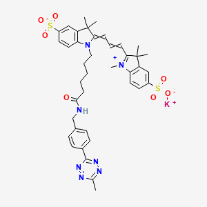 Chemical structure of Sulfo-CY3 tetrazine potassium