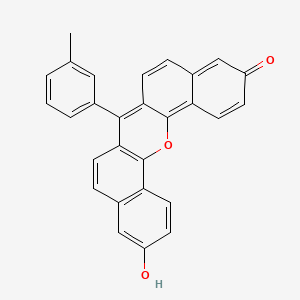 Chemical structure of 5(6)-Carboxynaphthofluorescein