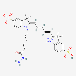 Chemical structure of Sulfo-Cy5 hydrazide