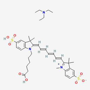 Chemical structure of Sulfo-Cy7 carboxylic acid TEA