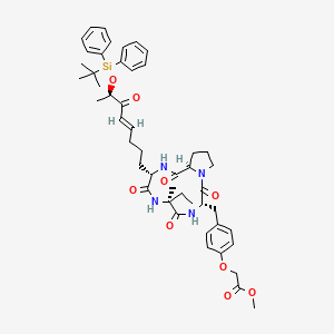 Chemical structure of SiR-PEG4-BCN
