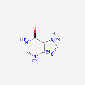 Chemical structure of Hypoxanthine-15N4