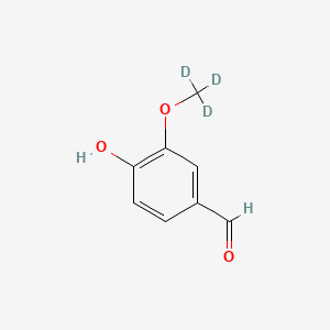 Chemical structure of 4-Hydroxy-3-methoxybenzaldehyde-d3
