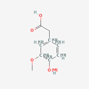 Chemical structure of Homovanillic acid-13C6,18O