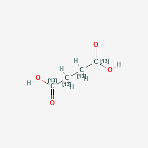 Chemical structure of Succinic acid-13C4