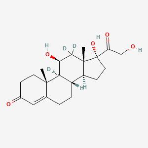 Chemical structure of Hydrocortisone-d3