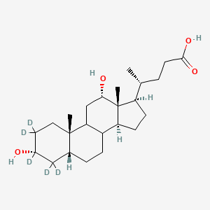 Chemical structure of Deoxycholic acid-d5
