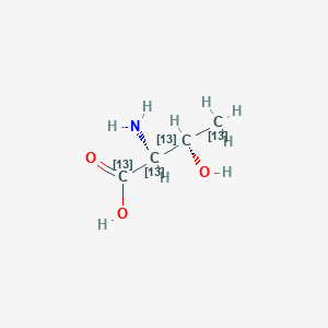 Chemical structure of L-Threonine-13C4