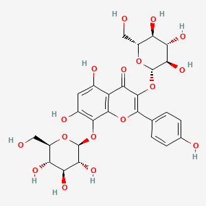 Chemical structure of Herbacetin 3,8-O-diglucoside