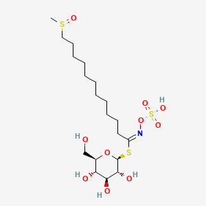 Chemical structure of 11-(Methylsulfinyl)undecyl-glucosinolate