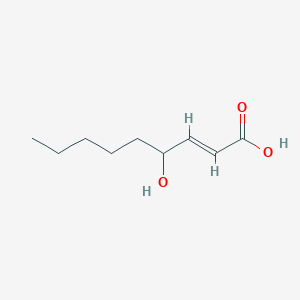 Chemical structure of (2E)-4-hydroxynon-2-enoic acid