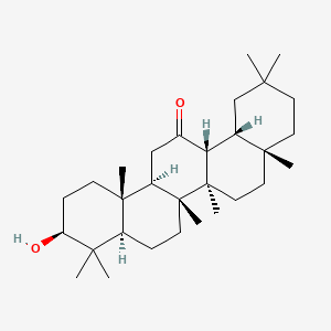 Chemical structure of (3β)-3-Hydroxyoleanan-12-one