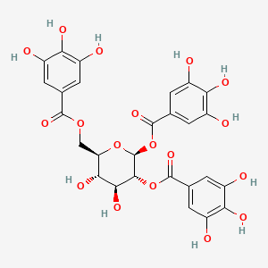Chemical structure of 1,2,6-Tri-O-galloyl-β-D-glucose
