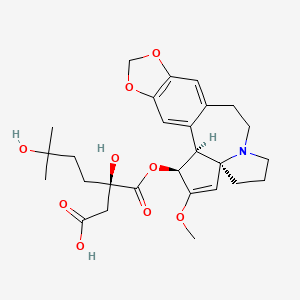 Chemical structure of 5′-Des-O-methylharringtonine