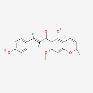 Chemical structure of Xanthohumol C
