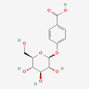 Chemical structure of 4-(β-D-glucopyranosyloxy)benzoic acid
