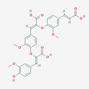 Chemical structure of 8-O-4,8-O-4-Dehydrotriferulic acid
