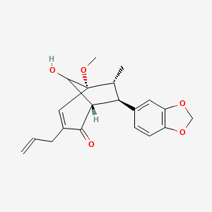 Chemical structure of Kadsurenin B