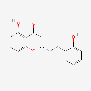 Chemical structure of 5-Hydroxy-2-[2-(2-hydroxyphenyl)ethyl]chromone