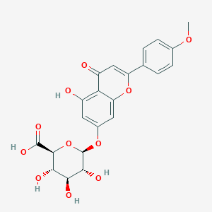 Chemical structure of Acacetin 7-O-glucuronide