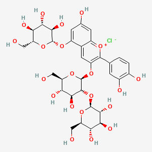 Chemical structure of Cyanidin 3-sophoroside-5-glucoside