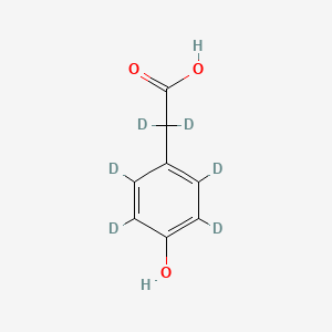 Chemical structure of 4-Hydroxyphenylacetic acid-d6