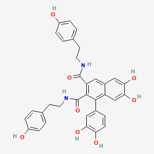 Chemical structure of Cannabisin A