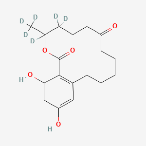 Chemical structure of rac Zearalanone-d6