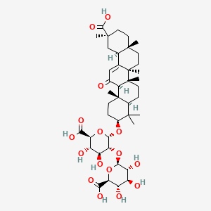 Chemical structure of 18α-Glycyrrhizic acid