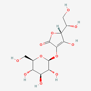 Chemical structure of 2-O-β-D-Glucopyranosyl-L-ascorbic acid