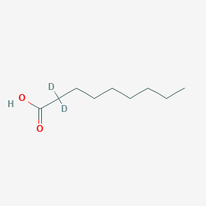 Chemical structure of Nonanoic acid-d2