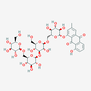Chemical structure of Chrysophanol tetraglucoside