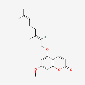 Chemical structure of 5-Geranoxy-7-methoxycoumarin