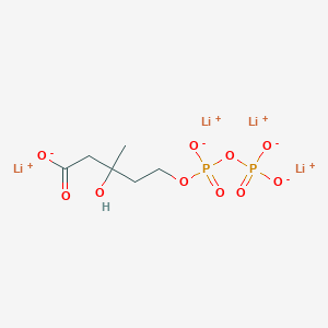 Chemical structure of Mevalonic acid 5-pyrophosphate tetralithium