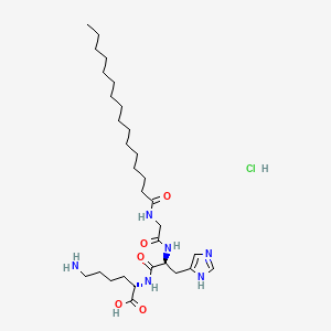 Chemical structure of Palmitoyl Tripeptide-1 hydrochloride