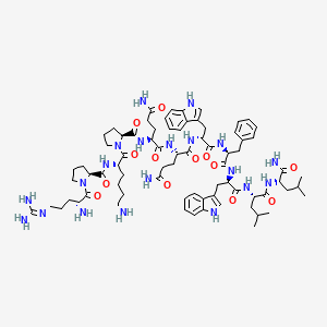 Chemical structure of [D-Pro2] Spantide I TFA