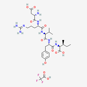 Chemical structure of Angiotensin I/II (1-5) (TFA)