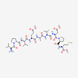 Chemical structure of V-9-M Cholecystokinin nonapeptide