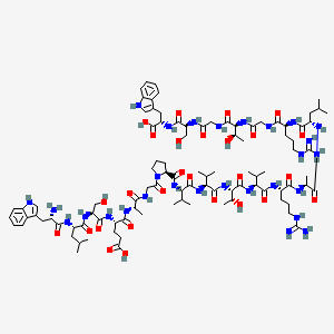 Chemical structure of WLSEAGPVVTVRALRGTGSW