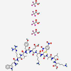 Chemical structure of WRVYEKC(dnp)ALK tetraTFA
