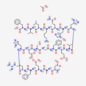 Chemical structure of β-Amyloid (1-19) (acetate)