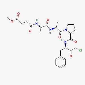 Chemical structure of MeOSuc-AAPF-CMK