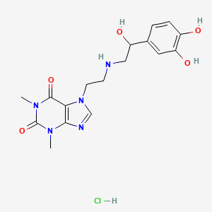 Chemical structure of Theodrenaline hydrochloride