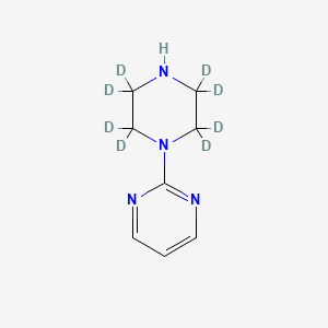 Chemical structure of 2-(1-Piperazinyl)pyrimidine-d8