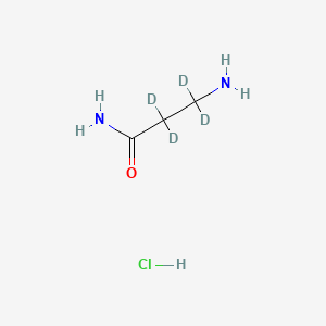 Chemical structure of H-β-Ala-NH2·-d4 HCl