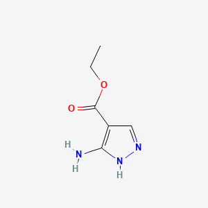 Chemical structure of Ethyl 3-amino-1H-pyrazole-4-carboxylate