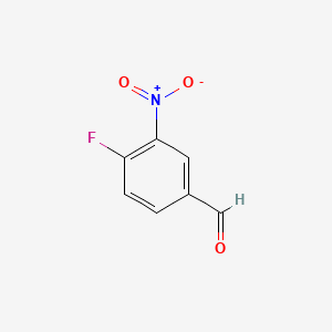 Chemical structure of 4-Fluoro-3-nitrobenzaldehyde